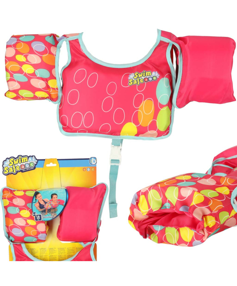 AQUASTAR Pink swimming vest with sleeves