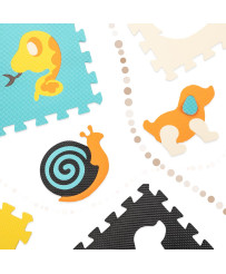 Foam puzzle mat for children 9 el. color.