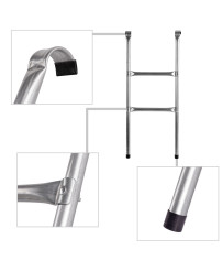 Metal trampoline ladder