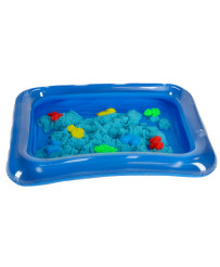 Kinetic sand in a bucket 1kg molds blue