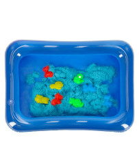 Kinetic sand in a bucket 1kg molds blue