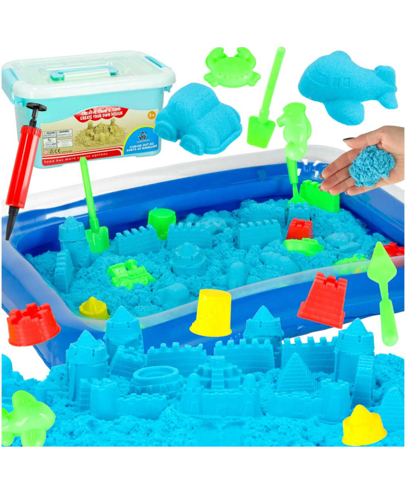 Kinetic sand in a box 2kg molds blue