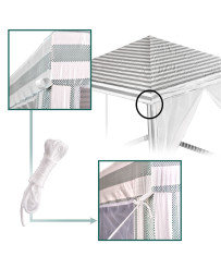 Tent pavilion gazebo garden party commercial White 2X2m