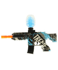 Water rifle blue gel ball gun USB battery power 550pcs. 7-8mm