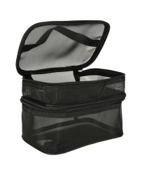 Cosmetic travel organizer folding piled organizer for storing cosmetics accessories black