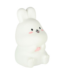 Children's silicone LED night light white with pink bunny