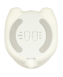 Children's silicone LED night light white with pink bunny