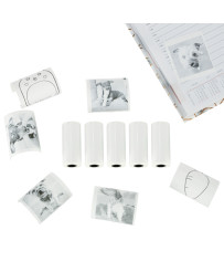 Rolls thermal self-adhesive paper insert for mini printer 5.7cmx4.5m 5 pieces