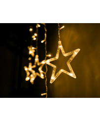 LED star curtain lights 2.5m 138LED warm white