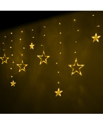 LED star curtain lights 2.5m 138LED warm white