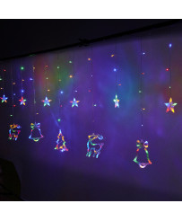 LED lights reindeer curtain...