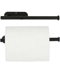 Toilet paper towel holder black