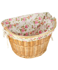 Wicker basket for bicycle front basket woven flower insert