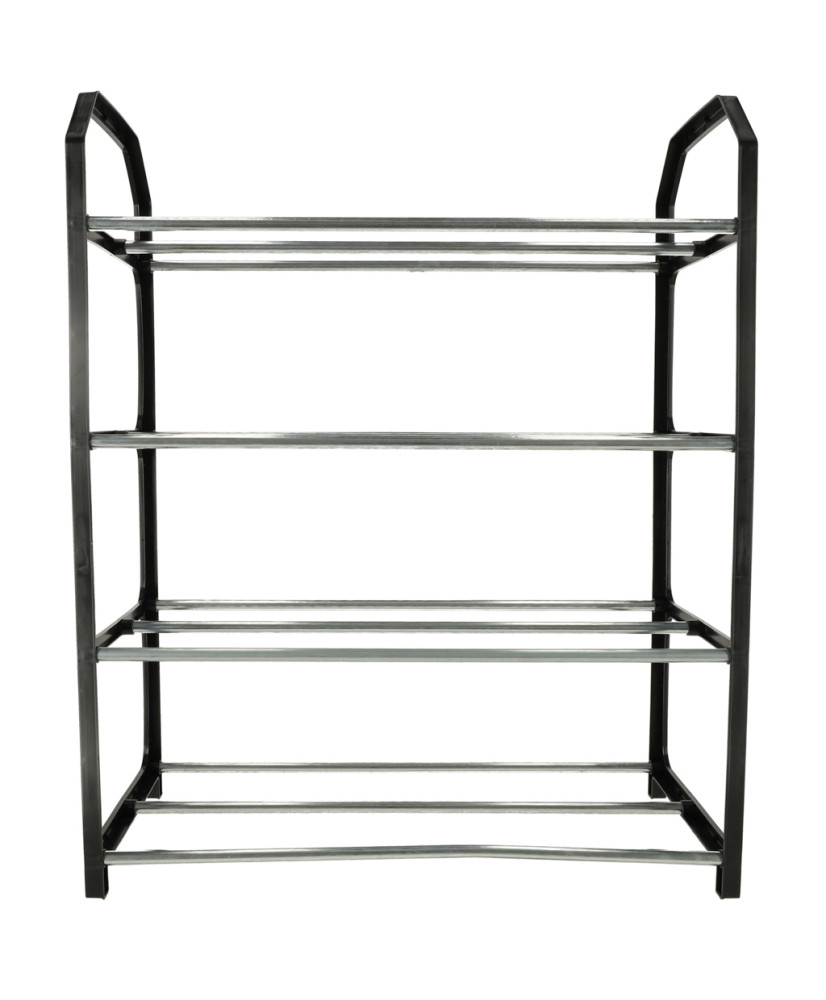 Shoe rack shelf rack 4 levels black