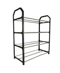Shoe rack shelf rack 4 levels black