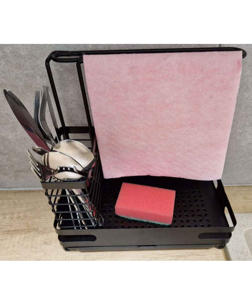 Kitchen organizer for sink kitchen utensil shelf black