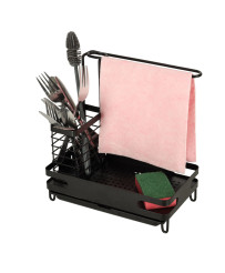 Kitchen organizer for sink kitchen utensil shelf black