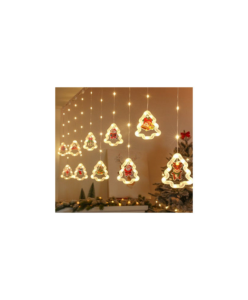 LED Christmas tree picture curtain lights 3m 10 USB bulbs