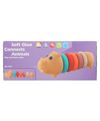 Hippopotamus sensory blocks educational soft puzzle matching