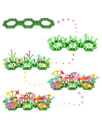 Flowers creative blocks flower garden 175 elements