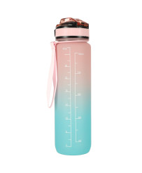 Water bottle bidon 1l pink and blue