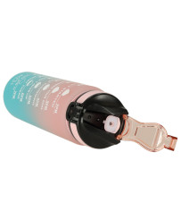 Water bottle bidon 1l pink and blue