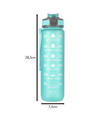 Water bottle bidon 1l green
