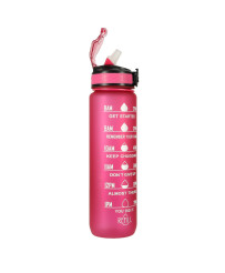 Water bottle bidon 1l pink