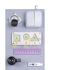 Wooden manipulative board pink clock 50x37,5cm