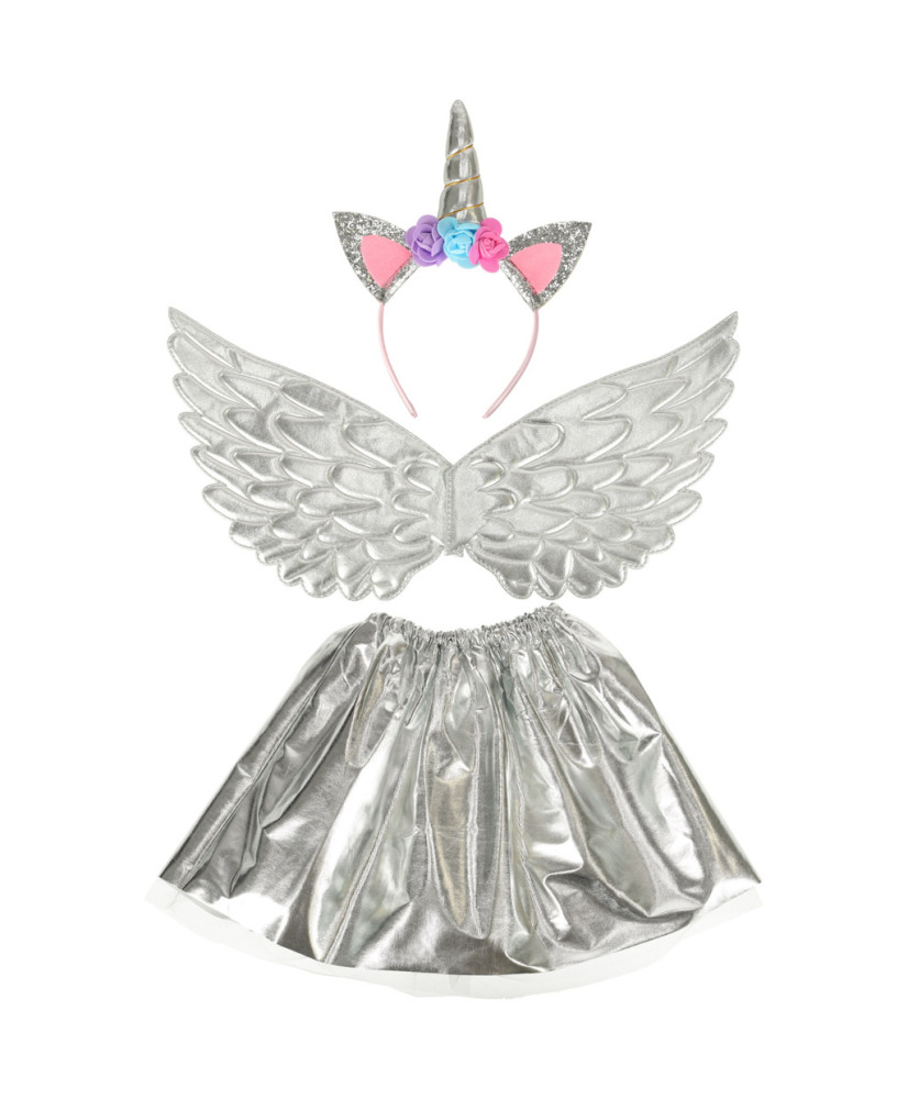 Unicorn costume skirt headband silver