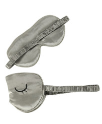 Blindfold sleeping mask in case gray