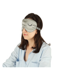 Blindfold sleeping mask in case gray