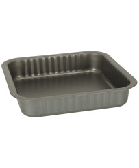 Baking tray for casseroles, tarts, pizzas 24cm x 24cm grey
