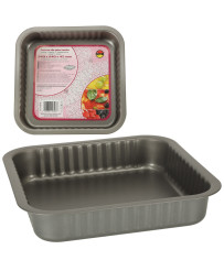 Baking tray for casseroles, tarts, pizzas 24cm x 24cm grey