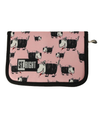 BAMBINO two flap pencil case pink doggies