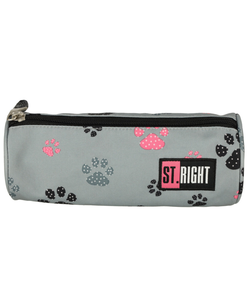 BAMBINO pencil case tuba paws grey