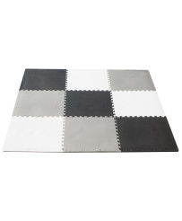 Foam puzzles children's mat 180x180cm 9 elements gray-cream