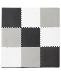 Foam puzzles children's mat 180x180cm 9 elements gray-cream