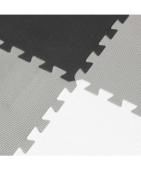 Foam puzzles children's mat 180x180cm 9 elements gray-cream