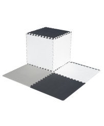 Foam puzzles children's mat 180x180cm 9 elements gray-cream
