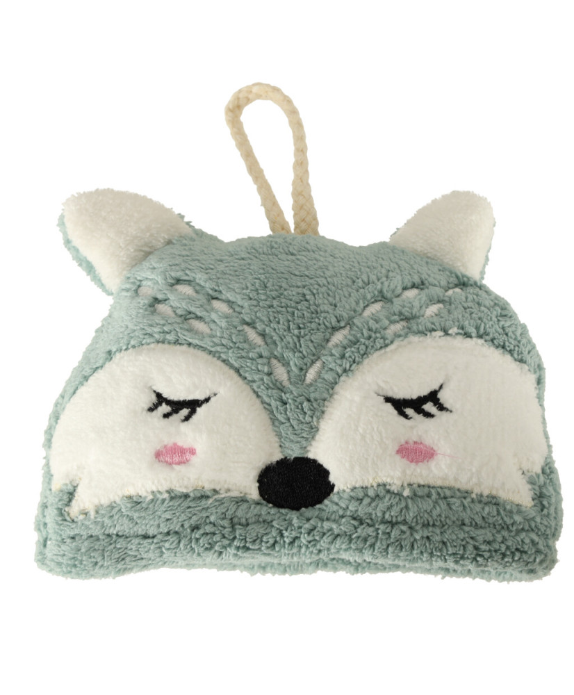 Children's hand towel for kindergarten 42x25cm blue fox