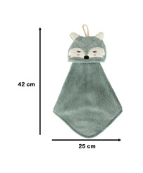 Children's hand towel for kindergarten 42x25cm blue fox