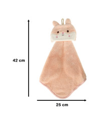 Children's hand towel for kindergarten 42x25cm pink rabbit