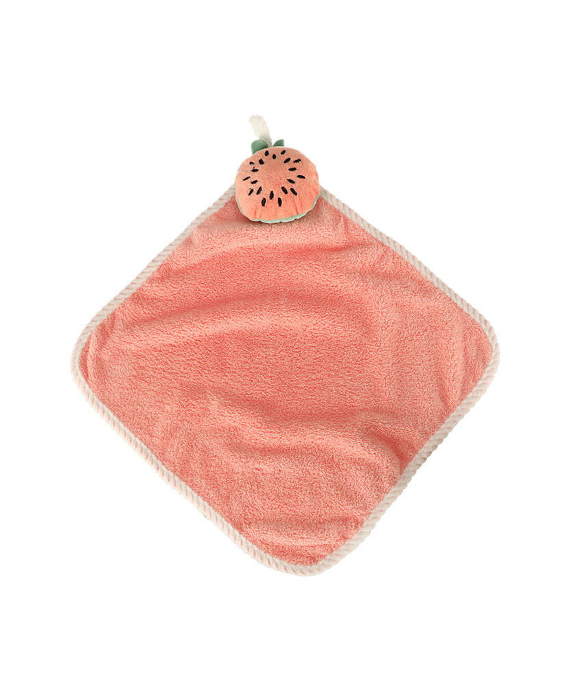 Children's hand towel for kindergarten 30x30cm pink watermelon