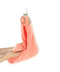 Children's hand towel for kindergarten 30x30cm pink watermelon