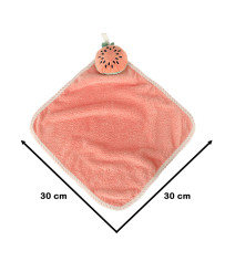 Children's hand towel for kindergarten 30x30cm pink watermelon