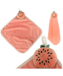 Children's hand towel for kindergarten 30x30cm pink watermelon