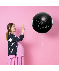 Gender Reveal Balloon Boy or Girl pink confetti 100cm