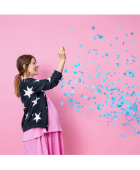 Gender Reveal Balloon Boy or Girl blue confetti 100cm