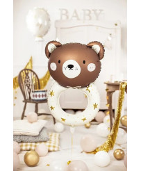 Foil balloon Rattle bear 45cm x 67cm